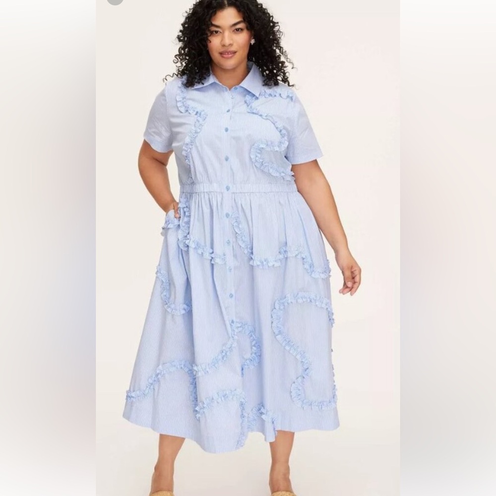 Blue Ruffled Kate Spade x Target 2x dress